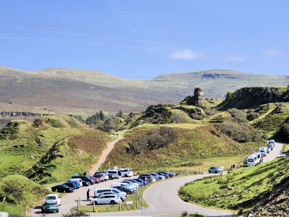 The Fairy Glen near Uig The Fairy Glen is on the west side of the Trotternish ridge near to Uig.